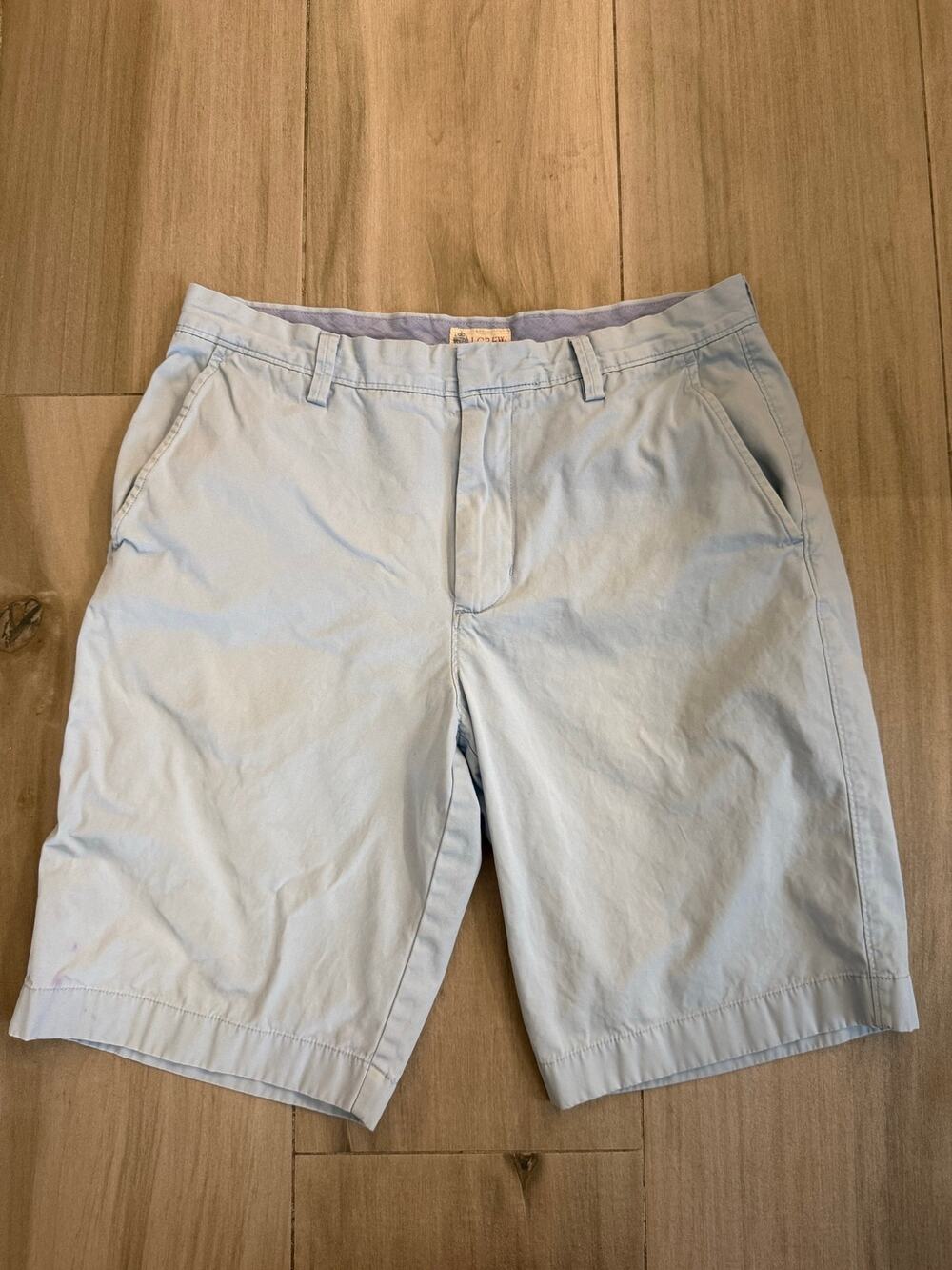 JCrew 100% cotton light blue shorts size 32